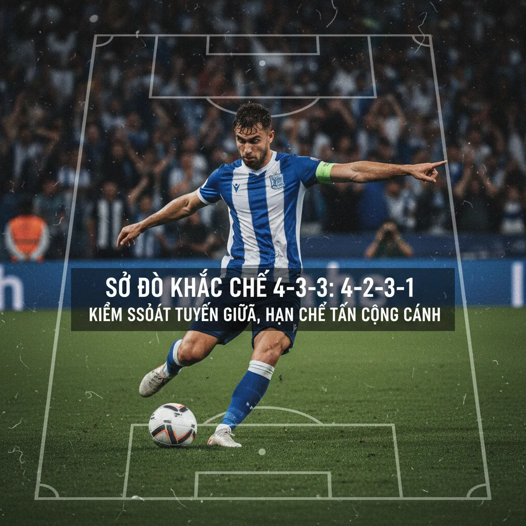 Sơ đồ 3-5-2 khắc chế 4-3-3